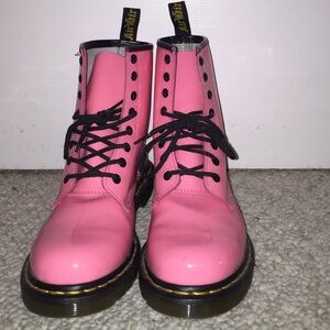 Dr. Martens Pink Lace-Up Boots